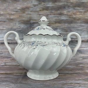 Johnson Brothers Ironstone 'Charmain' Vintage China Sugar Bowl with Lid